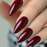 24 Artificial Acrylic Black Square Head Fake Nails Long Ballet Woman Removable Press On Nails Tip Almond Nail Art False Nail Set