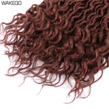 Goddess Faux Locs Crochet Hair | 18" Soft Curly Braids | Ombre Dreadlocks Extensions | 24 Strands/Pack