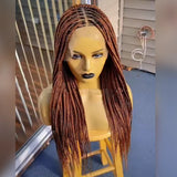 Ready-to-Ship 28" Center Part Box Braids Wig | 13x4 Lace Front | Middle Part | Kanekalon