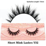 FOXESJI Real Mink Fluffy Short Eye Lashes Extension Wispy Soft Natural Short False Eyelashes Daily wear Full Strip Lashes Makeup