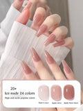 10ML 1-24PCS Milk White Jelly Gel Nail Polish Nail Art 2026 New Popular Nail Supplies UV LED Light Nails Black Red Nails