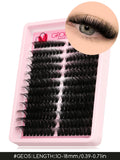 GROINNEYA Lashes Clusters Cat Eyelashes Wispy Individual Lashes Extensions Volume Fluffy Clusters Lashes DIY Eyelashes Makeup