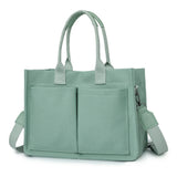 Large Canvas Tote Bag for Women with Pockets | Laptop Crossbody Purses & Everything Everyday Bag (Handbags for Work, Beach, Gym)