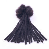 Brazilian Human Hair Dreadlocks Crochet Braids | Kinky Loc Extensions 0.6-0.8cm