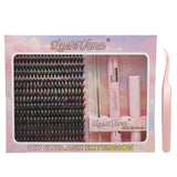 DIY Lashes Extension Kit Eyelashes 40D 8-16mm 240PCS Clusters Lash Bond and Seal Makeup Tools for Gluing  Lashes Gluing Glue