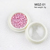 White Acrylic Flower Nail Art Decorations Mixed Size Rhinestones Red Blue Gem Manicure Tools Accessories DIY Nails Design 5g
