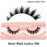 FOXESJI Real Mink Fluffy Short Eye Lashes Extension Wispy Soft Natural Short False Eyelashes Daily wear Full Strip Lashes Makeup