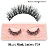 FOXESJI Real Mink Fluffy Short Eye Lashes Extension Wispy Soft Natural Short False Eyelashes Daily wear Full Strip Lashes Makeup
