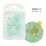 White Acrylic Flower Nail Art Decorations Mixed Size Rhinestones Red Blue Gem Manicure Tools Accessories DIY Nails Design 5g