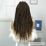 Burgundy Knotless Twist Dreadlocks Lace Front Wig | Crochet Braids | Full Lace | Black Women