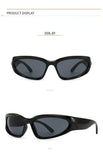 Unique Y2K Designer Luxury Sunglasses Women Rectangle Big Frame Sun Glasses For Men Outdoor UV Protection Classic 2000S Black Sh