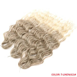 24" Orange Twist Crochet Hair | Synthetic Deep Wave Braiding Hair Extensions | Water Wave Hair | Heat Resistant Fiber | 60 Strands/Pack