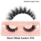 FOXESJI Real Mink Fluffy Short Eye Lashes Extension Wispy Soft Natural Short False Eyelashes Daily wear Full Strip Lashes Makeup