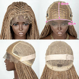 36" Water Wave Braided Wig | Lace Front | Baby Hair | Long Braids