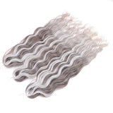 24" Orange Twist Crochet Hair | Synthetic Deep Wave Braiding Hair Extensions | Water Wave Hair | Heat Resistant Fiber | 60 Strands/Pack