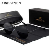 KINGSEVEN Fashion Women Polygon Sunglasses Men Polarized UV400 Sunscreen Round Thin Frame Glassses Luxury Causal Driving Eyewear