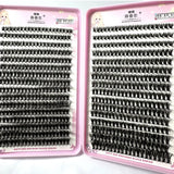 570/640pcs Individul Claster Eyeash Thick & Fluffy Extension 30D/100D Mix Length DIY Cluster Lashes