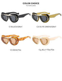 New Y2k Fashion Large Frame Sunglasses Ins Street Shot Cat's Eye Glasses Retro Personality Anti-ultraviolet Sunglasses