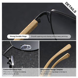 BARCUR Luxury High-Quality UV400 Women’s Polarized Sunglasses Cat Eye Bamboo Foot Frame Mirrored Lenses Presented in a White Gift Box for Summer