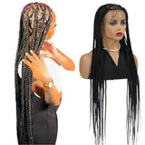 36" Heart Box Braids Lace Wig | Full Lace Cornrow Braids | Synthetic Braided Wig for Black Women | Clearance