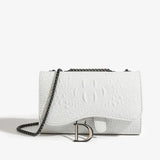 Women Sequined Chain Crossbody Bag With PU Leather - Chain Strap