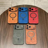 Magnetic Leather Case for iPhone 17 Pro Max 17 Air 17Pro Cover Magnet for Mag-safe Anti-knock All-round Camera Protector Shell