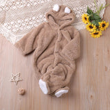 Humor Bear Autumn Cartoon Style Winter Long Sleeve Baby Boys Girls Rompers Toddler Kids Playsuit Jumpsuits Baby Clothes