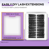 GROINNEYA DIY Eyelash Extension Kit Lashes Clusters Set Mix Eyelashes Full Set With Lash Bond&Seal and Eyelash Tweezers Makeup