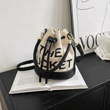 Women's Bucket Bag | PU Drawstring Shoulder and Crossbody Handbag