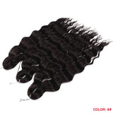 24" Orange Twist Crochet Hair | Synthetic Deep Wave Braiding Hair Extensions | Water Wave Hair | Heat Resistant Fiber | 60 Strands/Pack