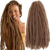 18" Marley Twist Braiding Hair | Crochet Braids | Afro Twist Kinky Hair Extensions | Ombre Colors | 30 Strands/Pack