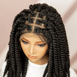 Twisted Braided Bob Wig | Full Lace Cap | Kanekalon Fibre