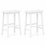 Saddle-Seat Counter Height Stools Set of 2 with Footrests