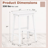 Saddle-Seat Counter Height Stools Set of 2 with Footrests