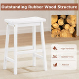 Saddle-Seat Counter Height Stools Set of 2 with Footrests