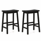 Saddle-Seat Counter Height Stools Set of 2 with Footrests