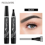 Eyebrows Pen Eyebrow Tattoo Waterproof Liquid Black Eye Brow Makeup Pencil Microblading