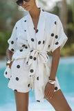 2026 Casual Women's Matching Sets 2 Pieces Set For Woman Two Piece Outfit Simple Style Home Clothing Polka Dots Printed Vacation