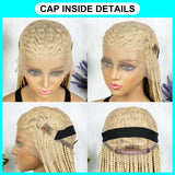 613 Blonde Box Cornrow Braided Wig | HD Full Lace Knotless Braids Wig | Synthetic Braiding Wig for Black Women
