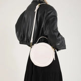Round Crossbody Bags for Women | High Quality PU Leather Designer Shoulder Bag & Female Clutch Purse (Solid, Soft)