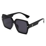 Fashion Square Frame Sunglasses for Women Luxury UV Protection Large Frame All-Match DS-8052-1