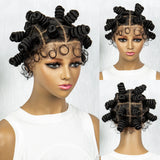 Knotless Braids Wig with Twist Buns | Full Lace African Braiding Hair