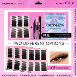 GROINNEYA Lash Clusters Kit Cat Lashes with Lash Bond & Seal Wispy Cluster Eyelash Clusters Kit DIY Eyelash Extensions at Home