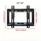 TV Wall Mount Fixed for Most 14"-32" Flat/Curved TVs with Max VESA 200X200mm up to 55Lbs Space Saving Universal TV Bracket