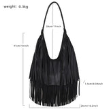 Untamed Leather Fringe Shoulder Bag