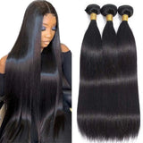 12-42 Inch Bone Straight Human Hair Bundles Brazilian Human Hair Weave Human Hair Long Remy Hair Extension Natural Black