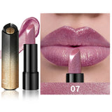 Metallic Shimmer Lipstick, Pearly Glitter Shine, Creamy Texture, High Color Payoff, Smooth Application Party Makeup