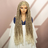 Red Box Braids Full Lace Wig | 36 Inches | Crochet Braids | Knotless | Kanekalon