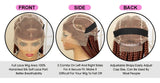 36" Big Knotless Box Braided Full Lace Wig | Cornrow Braiding Wig | Baby Hair | Synthetic Braids | For Women