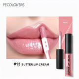 Butter Lip Cream Liquid Lipstick, Non-Sticky, Moisturizing High Pigment For Nude Red Sexy Lip Makeup Cosmetic